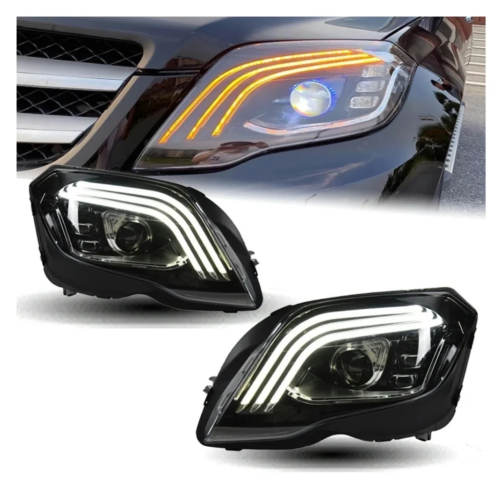 

GLK X204 Upgrade Headlights LED for Benz 2008-2015 to Maybach Design Front Lights Assembly Projector Lens Accessories Modified