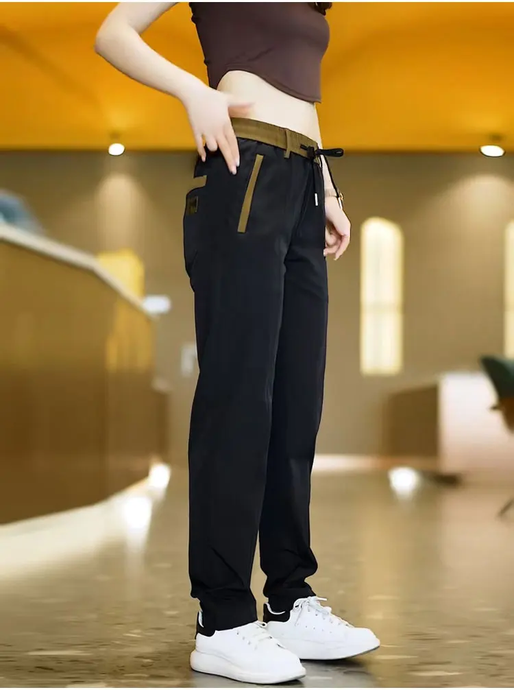 Neue Freizeithose für Herren im chinesischen Stil – Frühling/Herbst, mittelhoher Bund, elastisch, gerade geschnitten, bequem, atmungsaktiv, Sportmarke – Detail 8