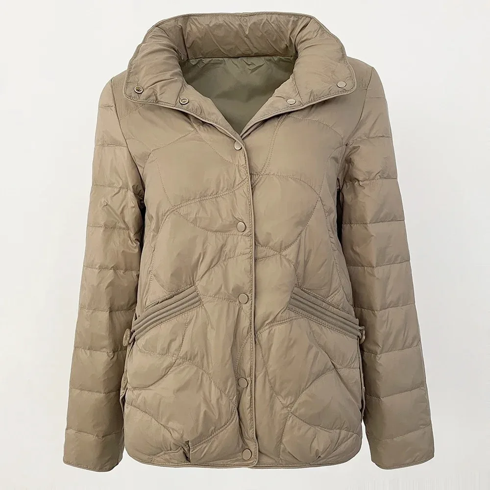 2024 Autumn Winter Warm Down Jacket Filled with 50% White Duck Down Women Korean Style Fashion Loose Casual Down Jacket