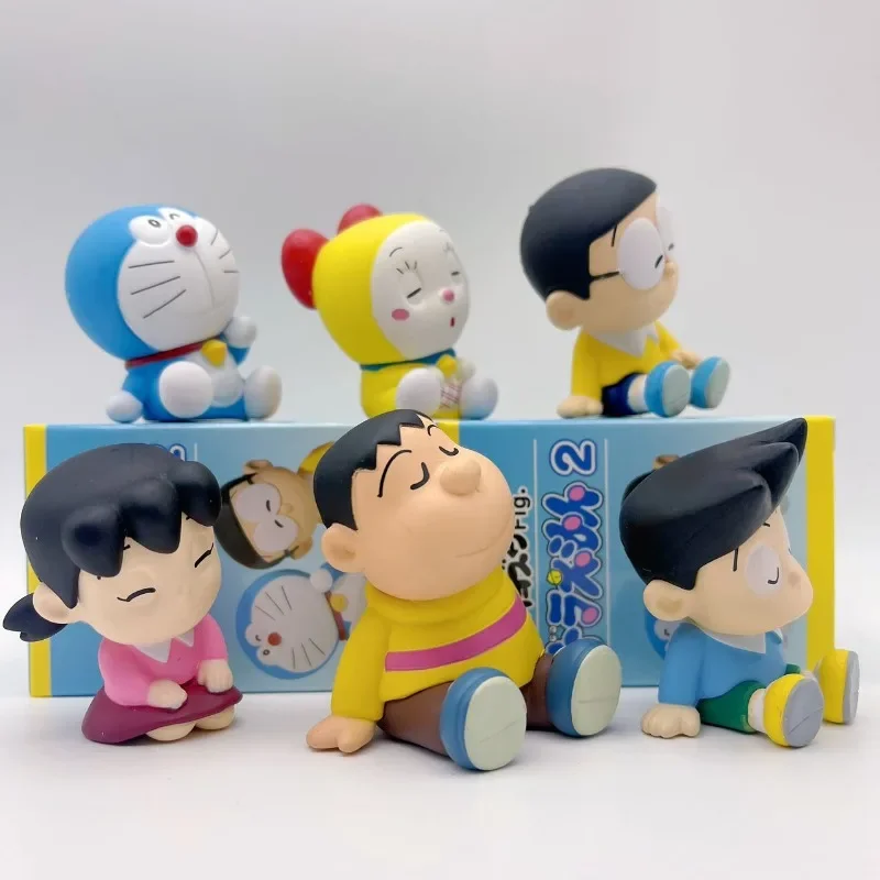 Doraemon Shoulder Blind Box Doraemon Fat Tiger Shizuka Twisted Egg Pendant Toy, Children's Novel Toy