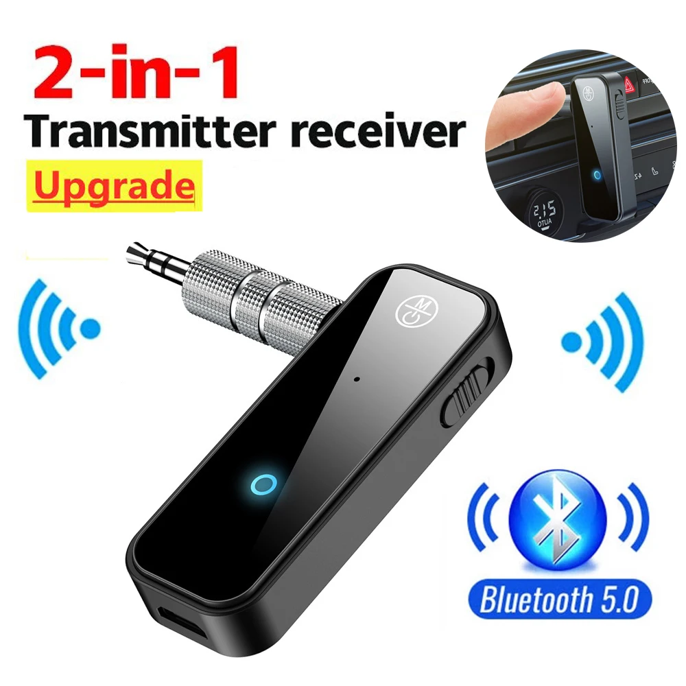 Bluetooth 5.0 Audio Reciever Transmitter RT/TX 2 In 1 Adapter for TV Earphones Car 3.5mm AUX Bluetooth Handsfree Dongle