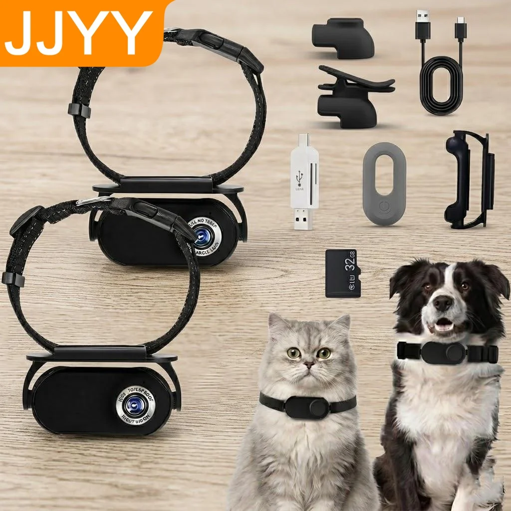 

1080P HD Pet Camera Collar Wireless Mini Body Cam for Dogs and Cats Indoor Outdoor Action Video Recording