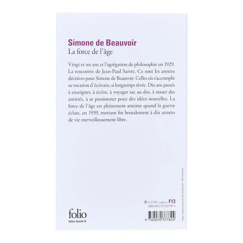The Strength Of Age Simone De Beauvoir Gallimard 9782070377824 Book