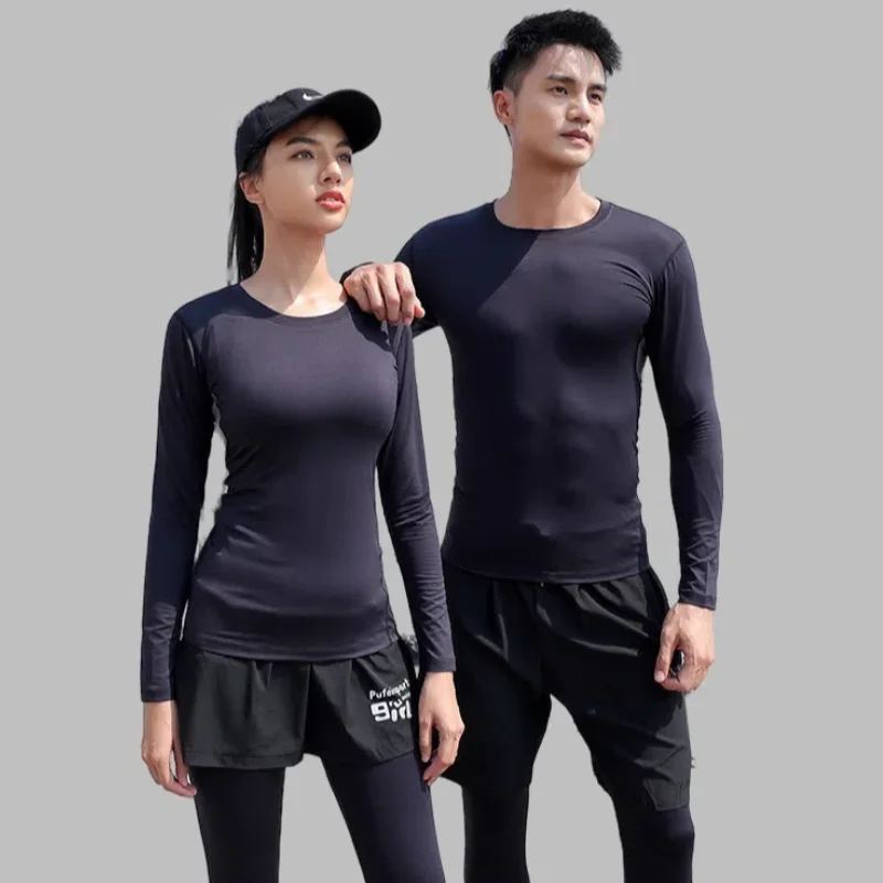 

Fitness Clothing and Sports Set for Men and Women High Elasticity Speed Dry Clothes Running Outdoor Training Tight Fit