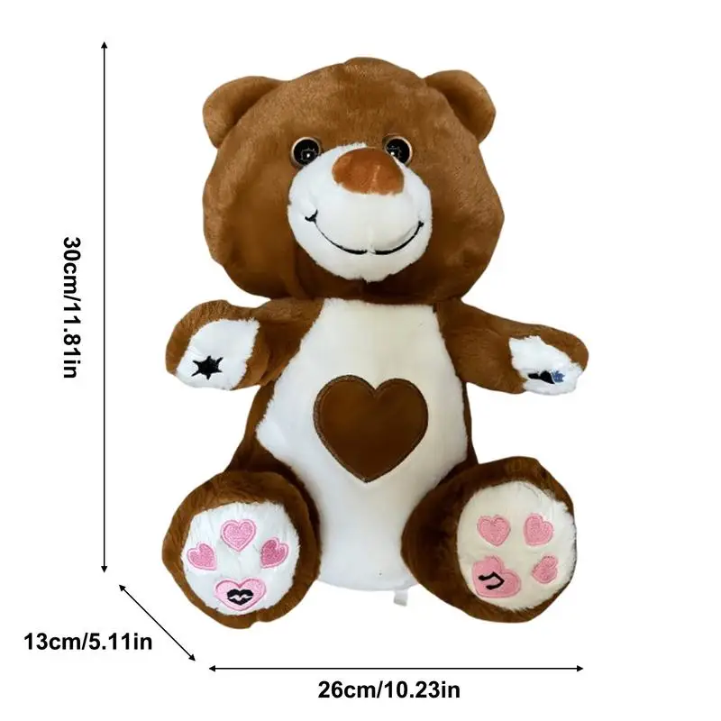 

Baby Breathing Bear Newborn Soothing Sleep Soother Playmate Plush Toy Kids Music Sleeping Companion Sound Light Doll Toy Gift