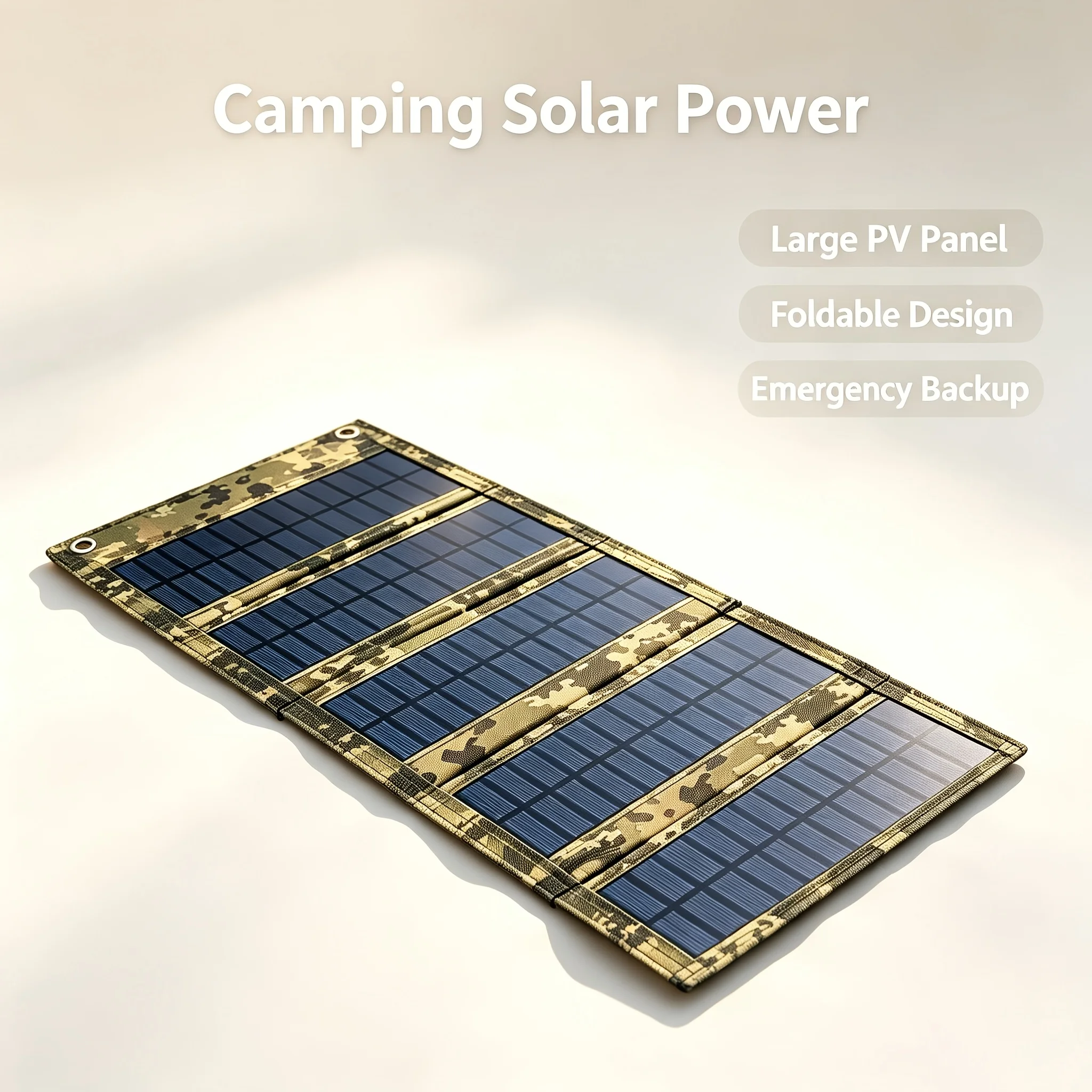 Foldable Solar Panel with USB Port, Designed a Solar Charger and Portable Power Bank, Suitable for Charging Fans and Flashlights