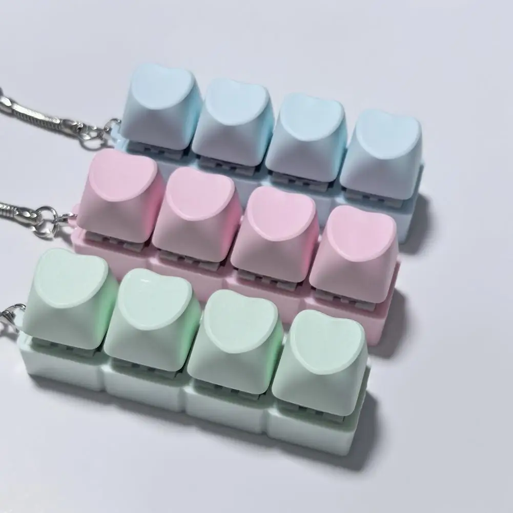 4 مفاتيح على شكل قلب زر الإصبع مكافحة الإجهاد اللعب لوحة المفاتيح أغطية المفاتيح مكتب الضغط تهدئة المفاتيح هدايا للبالغين #1