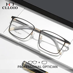 CLLOIO Ultra Light Men Business Reading Glasses Anti Blue Light Myopia Prescription Glasses Elastic Legs Optical Eyeglass Frame