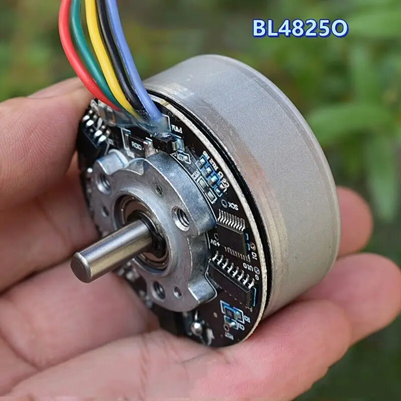 BL4825O DC12V 14.4V 24V 4000RPM 48mm BLDC Brushless Motor High Torque Reversible PWM Speed Regulation 6mm Shaft For Fascial gun