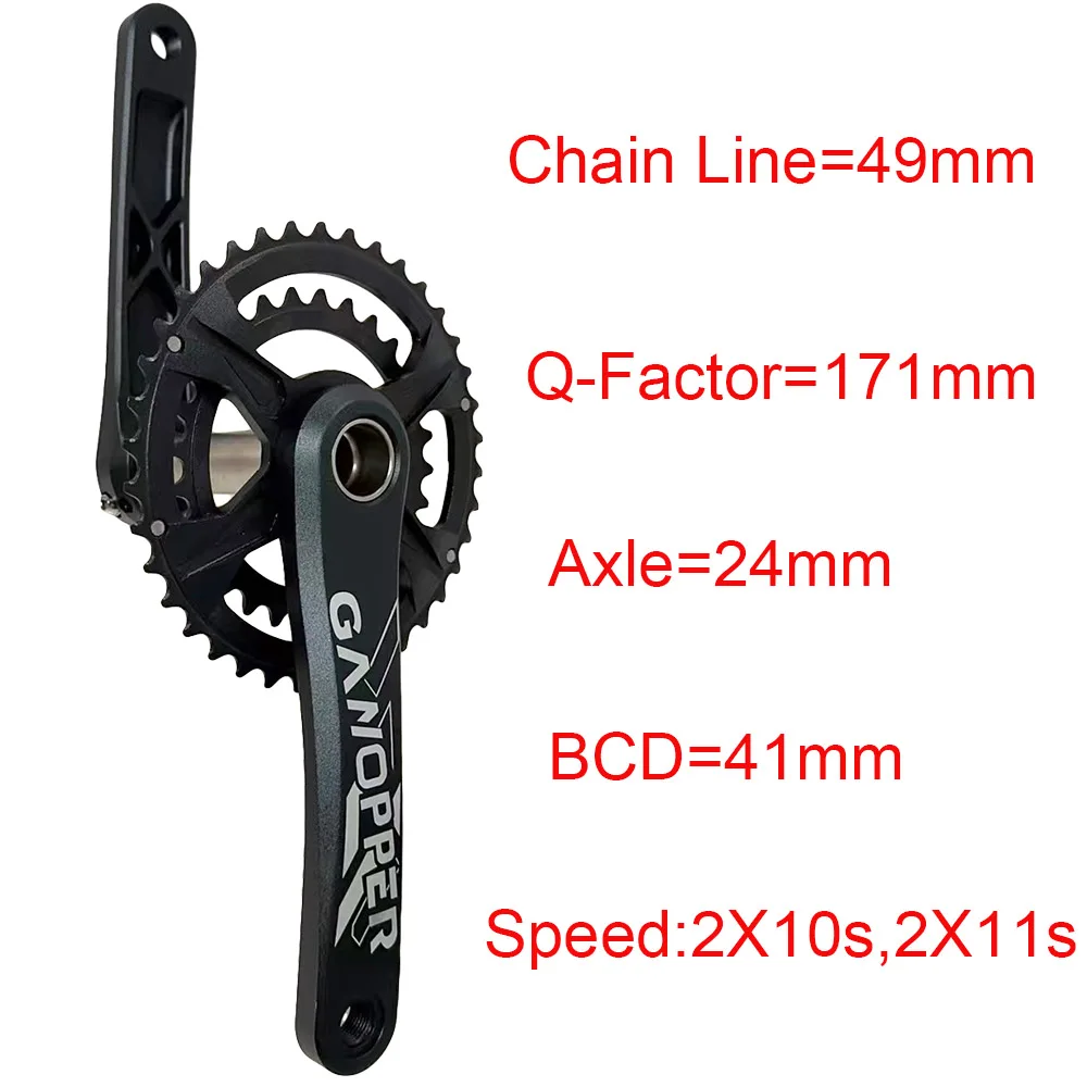 Pédalier de vélo de montagne à double plateau, pédalier VTT, jeu de manivelles GXP, 9 vitesses, 10 vitesses, 11 vitesses, 28T, 38T, 175mm, 2X