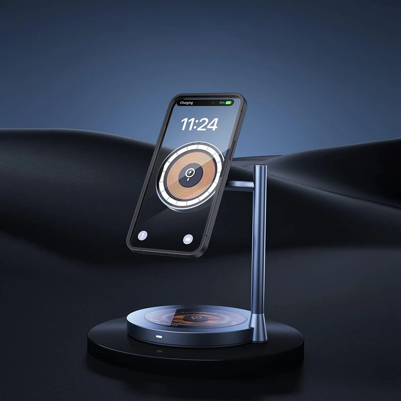 แท่นชาร์จไร้สายแท่นชาร์จโทรศัพท์คู่สำหรับ iPhone 14/Pro/PLUS/PRO MAX,
