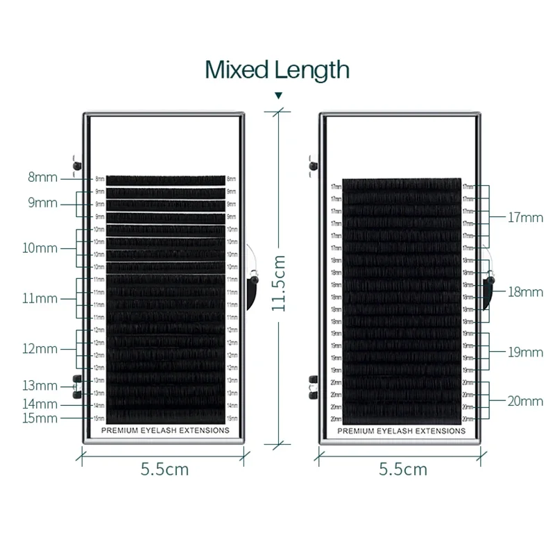 H&L SINCE 1990 Individual Lashes 20 Rows Korea PBT Material Natural Look False Eyelashes High Quality