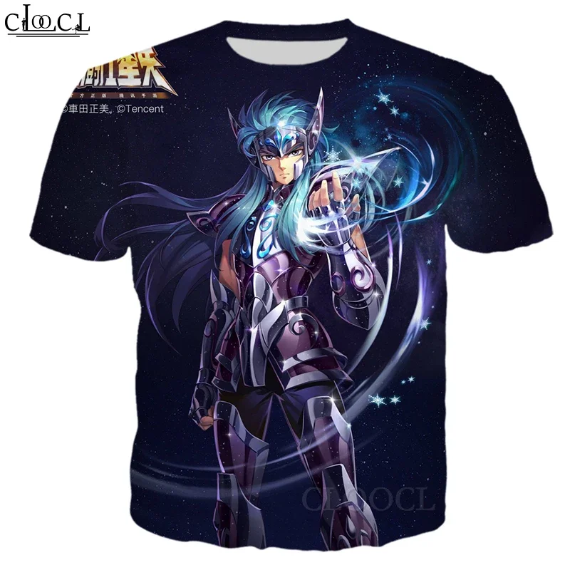 Hot Salling Fashion Anime The Knights of The Zodiac T Shirt Men Women 3D Print Short Sleeve Hip Hop Harajuku Pullovers Tops