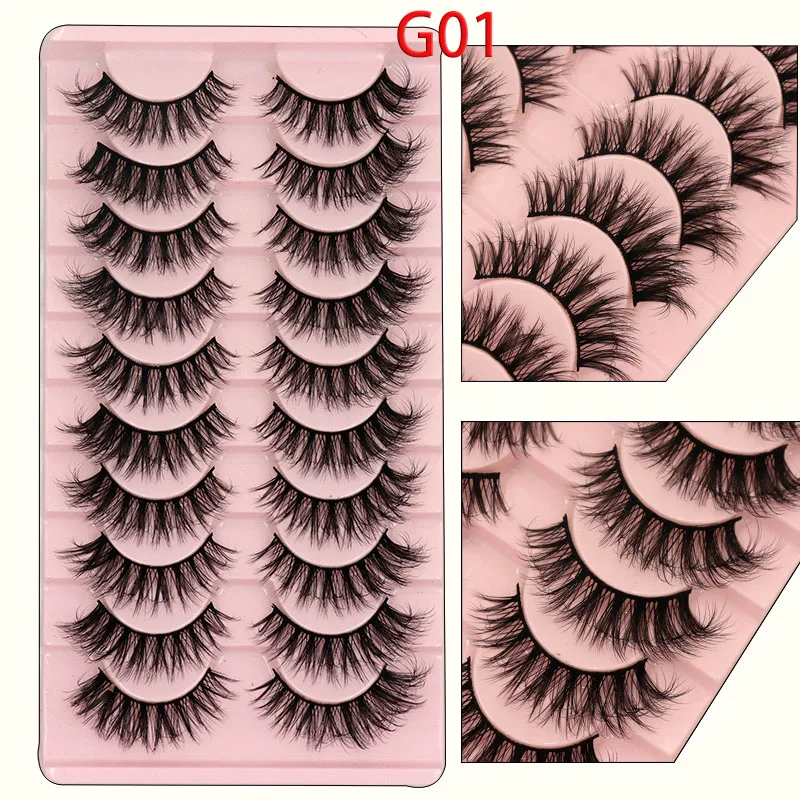 False Eyelashes 6D Super Fluffy Wispy Faux Mink Eyelashes Cat/Fox Eye Effect Dramatic Lashes Eyelash Extension Makeup