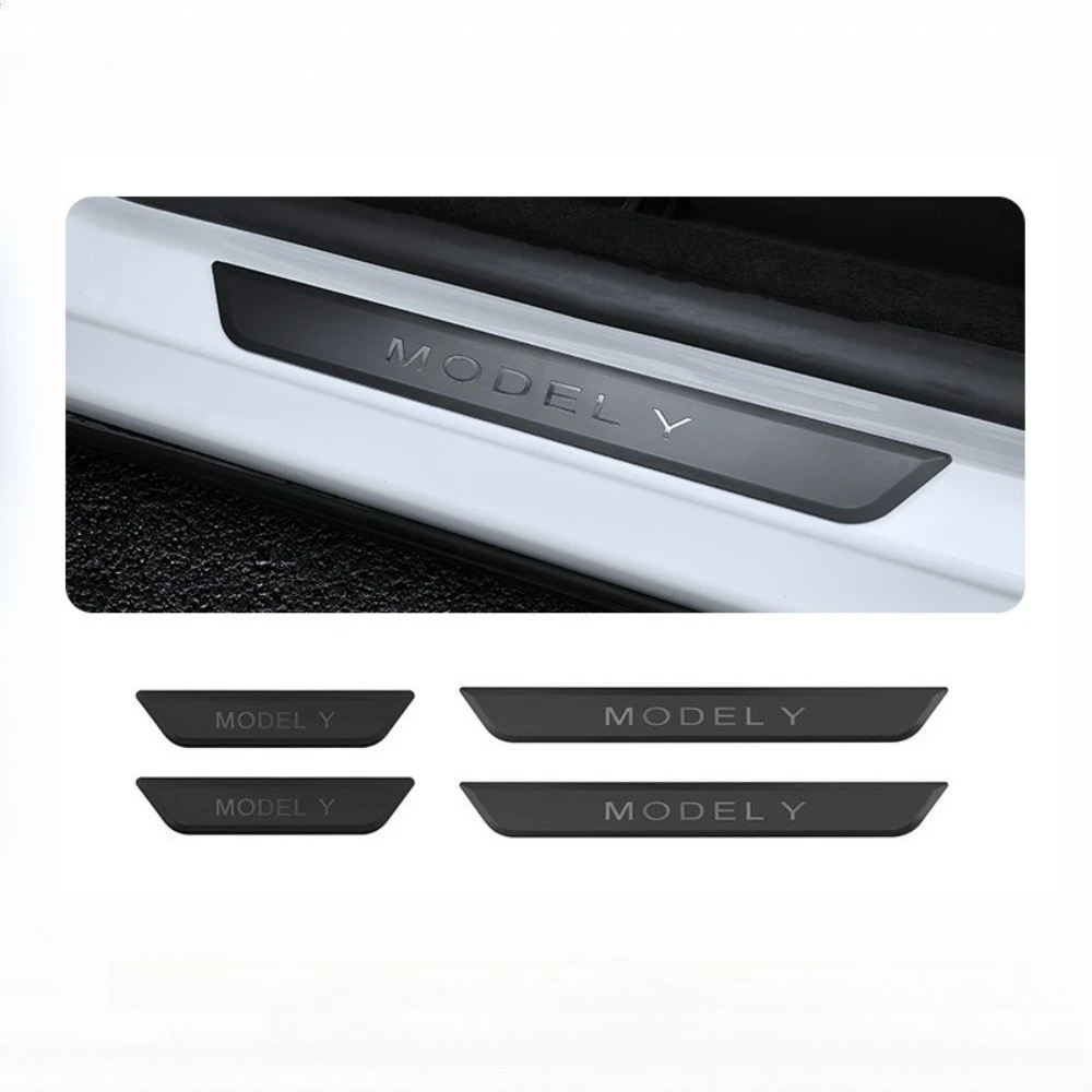 For Tesla Model Y Juniper 2025-2026 Front Rear Door Pedal Guard Protector Door Sill Anti-Scratch Welcome Pedal Strip