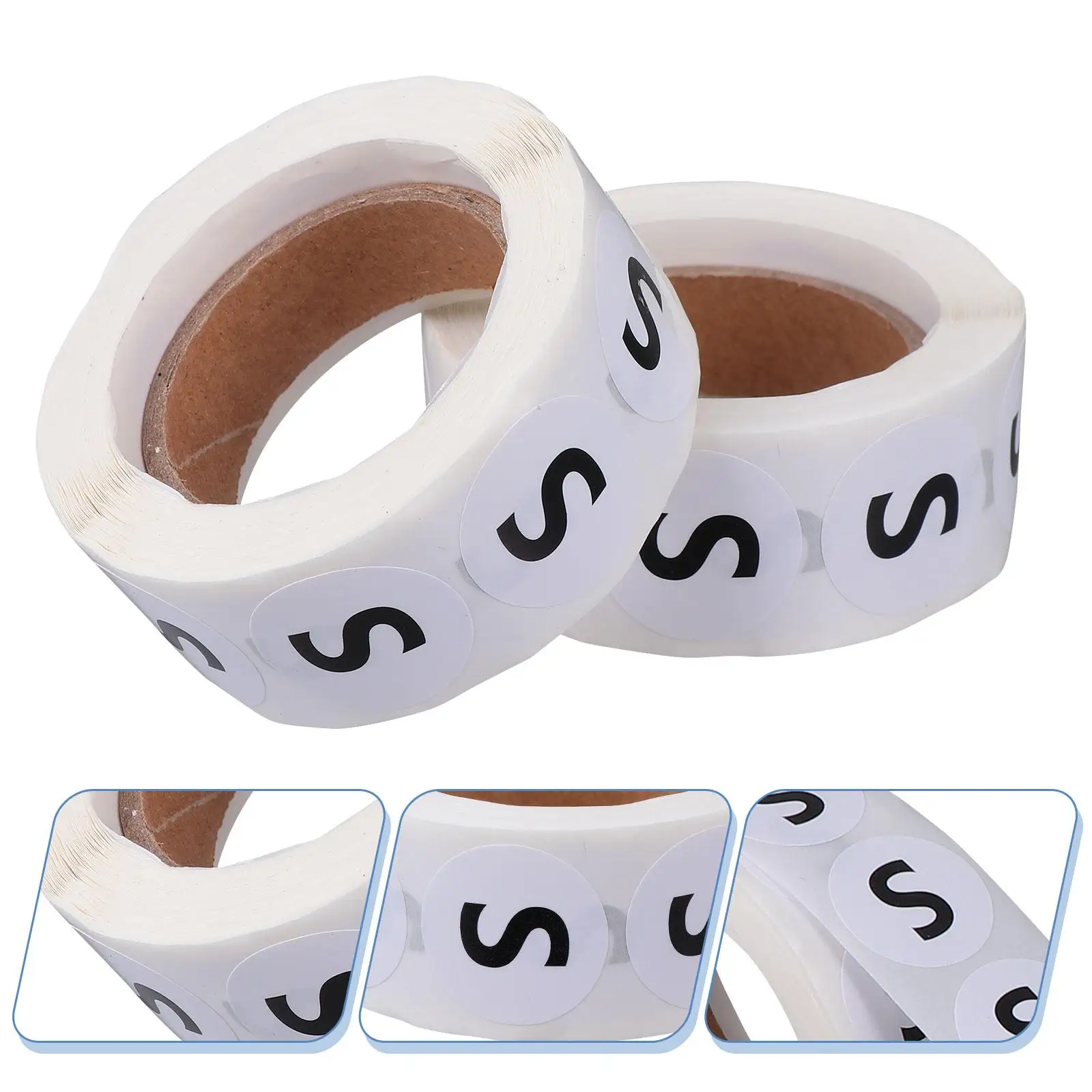 2 Roll Clothing Size Stickers Differentiation Multi-functional Label for Apparel Paper