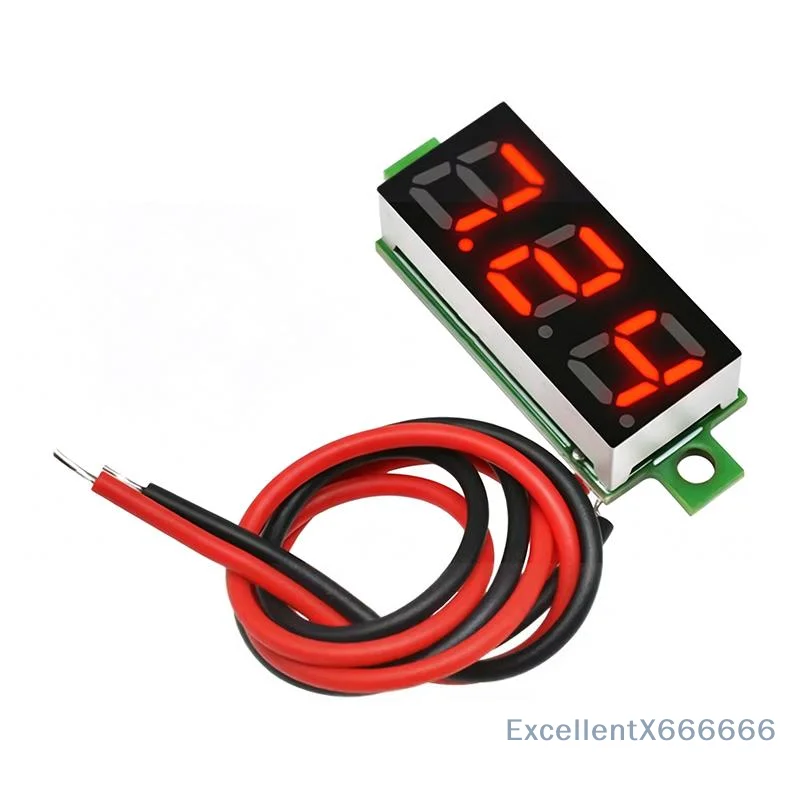 

DC LED Voltmeter 0.28 Inch Digital 5-30V Voltage Monitor for Car Mobile Power Devices Applications