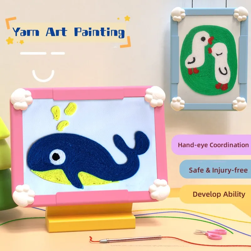 

Yarn Painting Kit Handmade Wool Painting for Children Creative Weaving Materials Package Decorative Drawing Wholesale