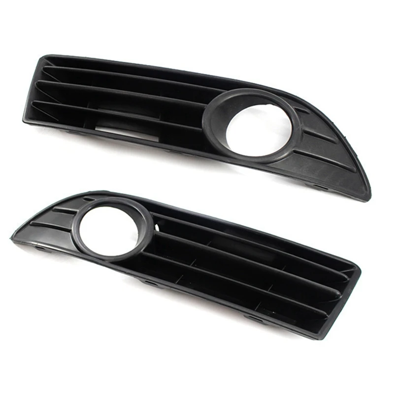 1Pair LH+RH Bumper Ventilation Grille Black ABS Car Accessories For VW POLO 2001-2009 Fog Lamp Grille 6Q0853666G 6Q0853665E