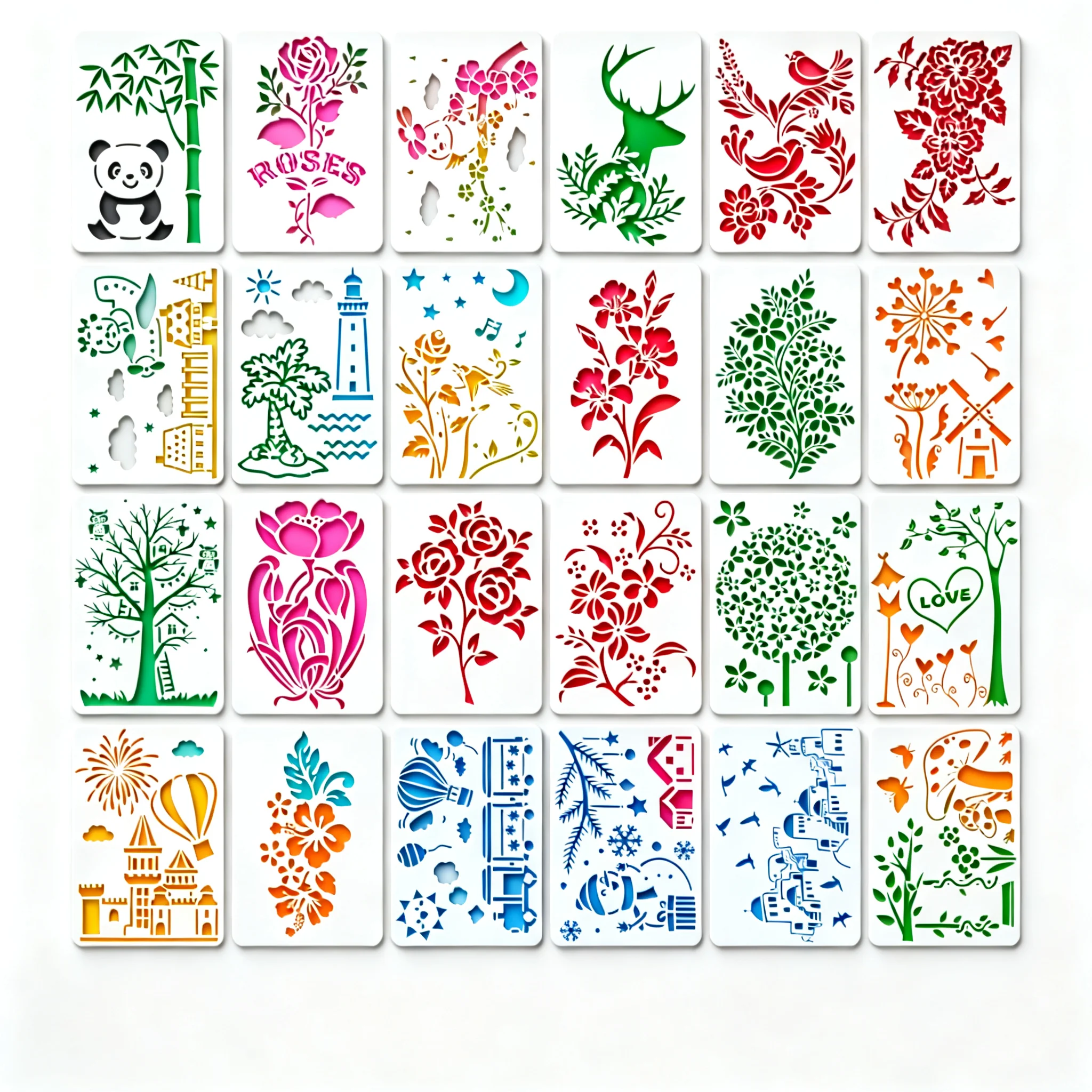 60-piezas-de-plantillas-superpuestas-para-manualidades-tren-muneco-de-nieve-hongo-plantillas-decorativas-para-pintar-paredes-albumes-de-recortes-colorear-y-hacer-relieve