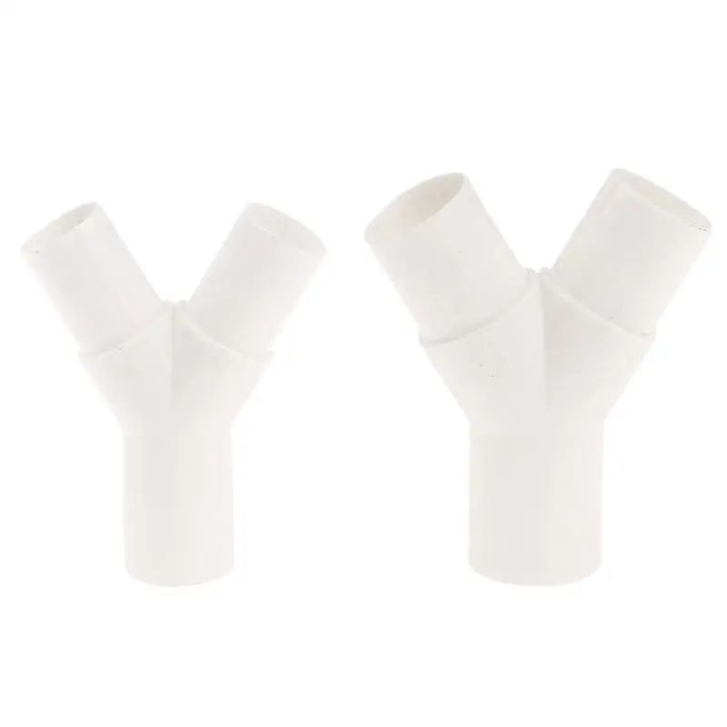 1Pc PVC Plastic Y Type Tee Y Tee Fork Water Pipe Drip Box Joint 16mm 20mm