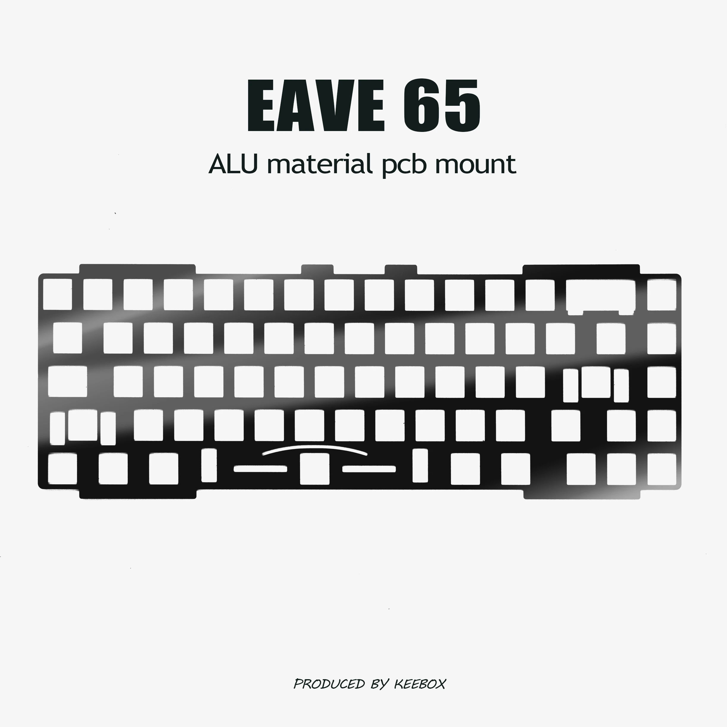 Keebox Swagkeys Eave65 Positioning Plate For Mechanical Keyboard PCB Switch Keyboard Fr4 Carbon Fiber 1.5mm
