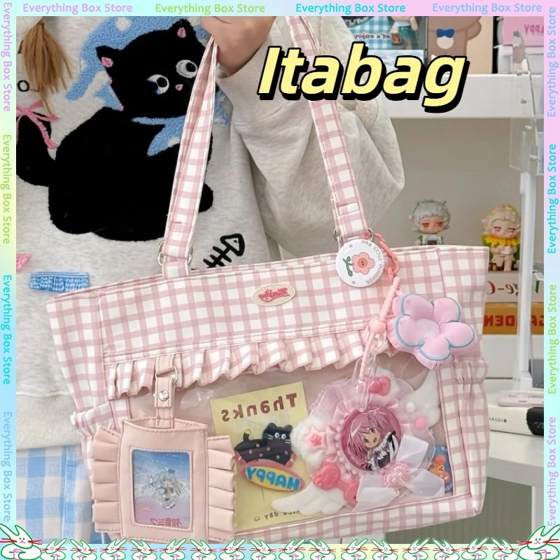 

Милая сумка через плечо для девочек, студенческая сумка для поездок на работу, сумка большой вместимости, универсальный и двумерный значок, товары, товар Itabag