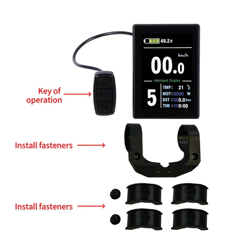 عرض تحويل الملحقات للدراجة الكهربائية ، لون USB ، Ebike ، دراجة ، KT LCD8S ، المكونات العالمية