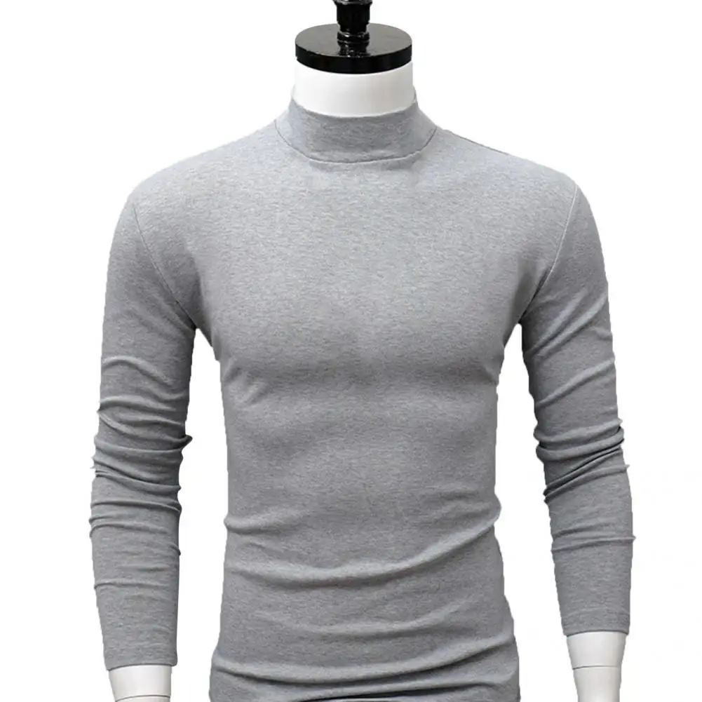 Camisa ajustada de manga larga para hombre, Top Simple de secado rápido, informal, ajustada, combina con todo