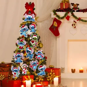 24 قطعة / مجموعة جديدة ديزني دوت عيد الميلاد الحلي أنيمي الكرتون شجرة عيد الميلاد الديكور المعلقات ديكور المنزل الاطفال هدايا لطيف أفضل 10 مبيعات زخرفة شجرة عيد الميلاد ديزني - No8