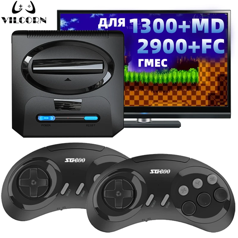 16-bit MD Wireless Game Console For Sega Genesis Game Machine HDMI-compatible 5000+Retro Game For Sega Genesis/Mega Drive