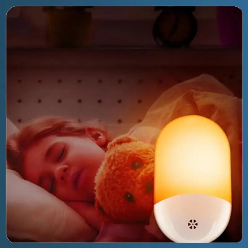 

AB02 Plug In Night Light LED Night Light Lamp With Smart Sensors Dusk To Dawn Sensor Adjustable Brightness For Kids EU Plug