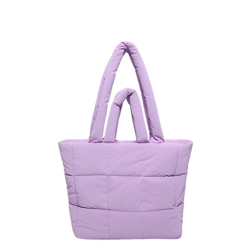 Women Bag Large-capacity Underarm Bag Nine-grid Checkered Cotton Jacket Bag Fashion Funny Bag Nylon Fabric Hand And Shoulder Bag view 5