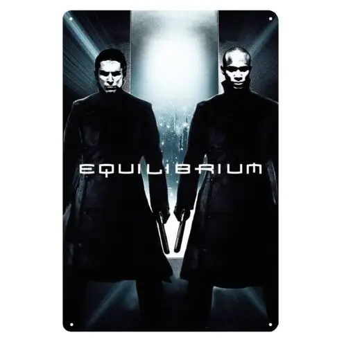 Y1,Equilibrium Christian Bale Movie Metal Poster Tin Sign - 20x30cm Plate