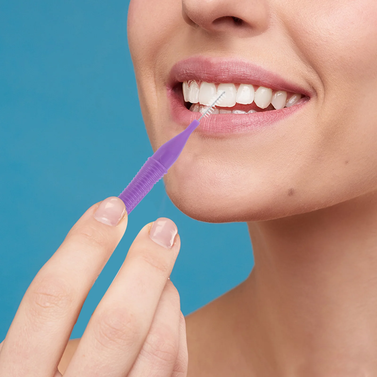 

1Set Interdental Brushes Effective Teeth Cleaning Floss Picks Oral Care Tools Purple Interdental Brush Cleaners