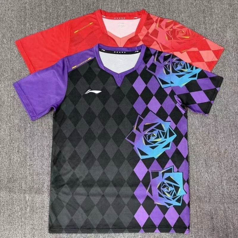 2026 New Table Tennis Sportswear Badminton Short-sleeved Tops Competition Suits T-shirts Breathable Sweat-absorbent Deodorant