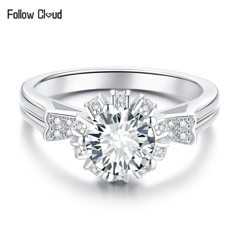 

Follow Cloud Irregular 3.0ct 9.0mm D Color Moissanite Diamond Wedding Rings for Women 18K Gold Plated 925 Sterling Silver Jewery