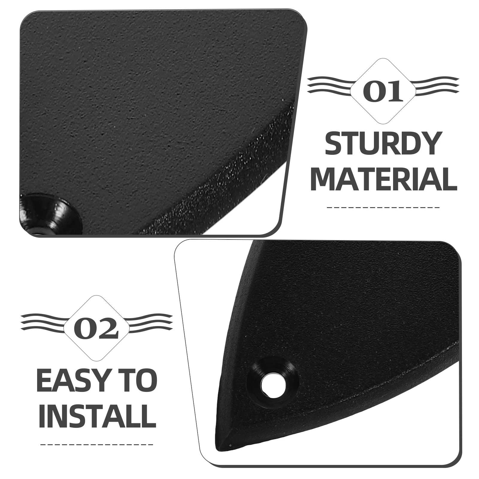 

Truss Rod Cover for Guitar Bass 3 Holes Durable Plastic Black Screws Hole Blank Plate Accessories Electric Acoustic Musical
