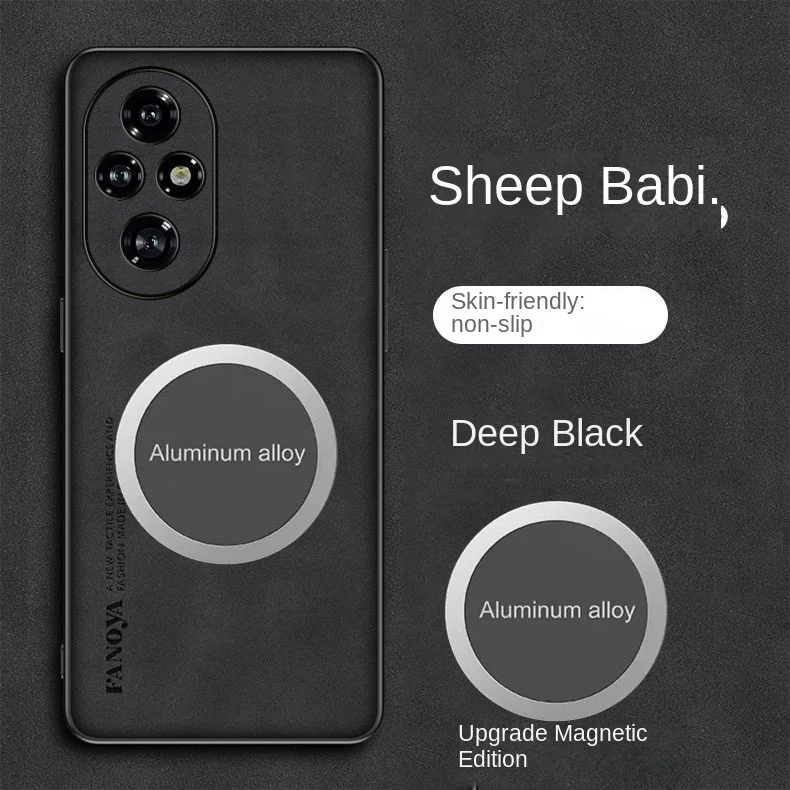 

Upgraded sheep skin leather For Magsafe Magnetic Case For huawei honor 200 pro x9c smart 400 lite pro x8c Wireless charge Cover