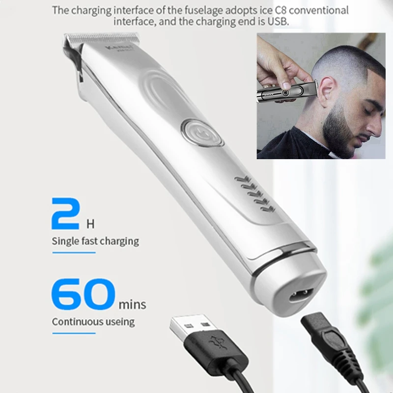 Kemei professional Hair Trimmer For Men Beard Clipper Electric Face Body Trimmer Rechargeable Haircut Machine Groin Ball Shaver