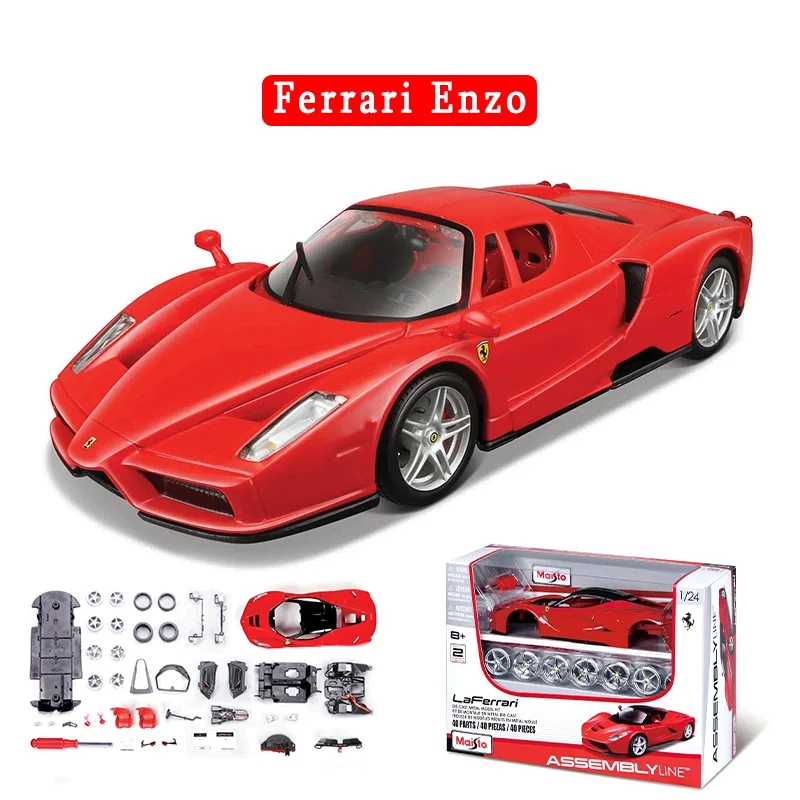 

Maisto 1:24 Ferrari Enzo Assembly Version Alloy Sports Car Model Diecast Metal Toy Racing Car Vehicle Model Simulation Kids Gift