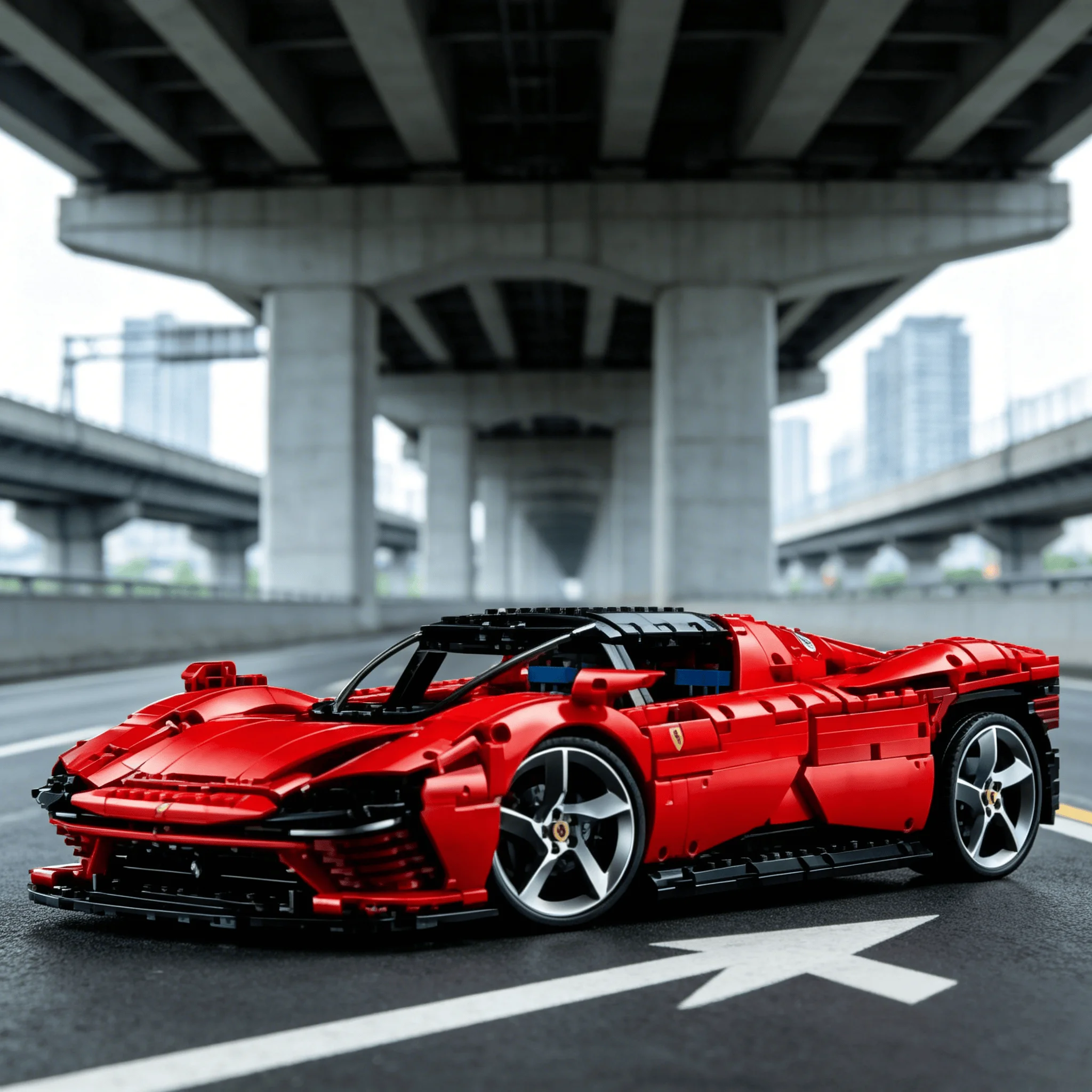 Modèle de voiture de sport rouge grandeur nature 1:8, réaliste, roadster, cadeau créatif pour les fêtes, objet de collection pour les amateurs de course et de loisirs