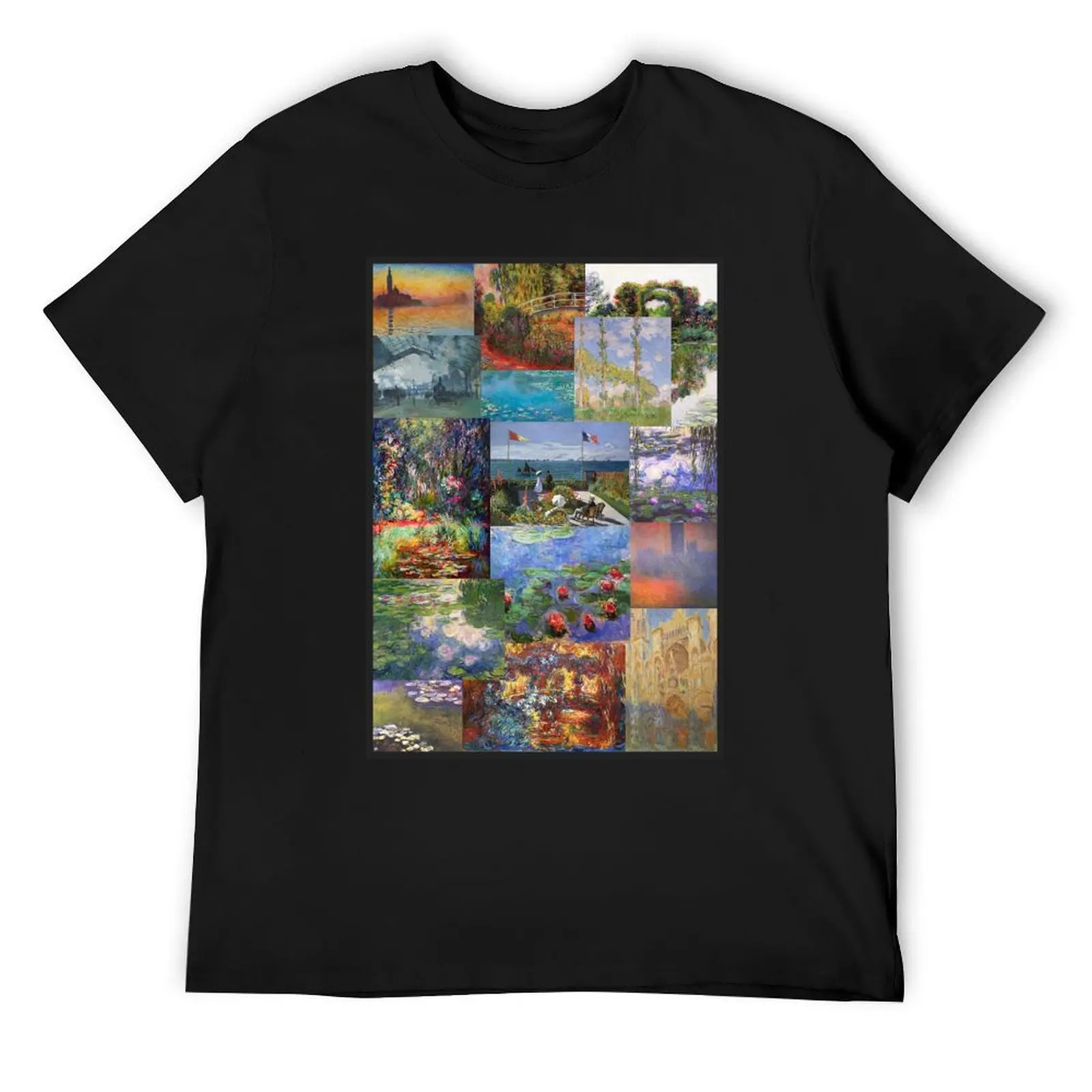 

Claude Monet Art Collage T-Shirt aesthetic clothes plus size clothes custom shirt boys whites men t shirt