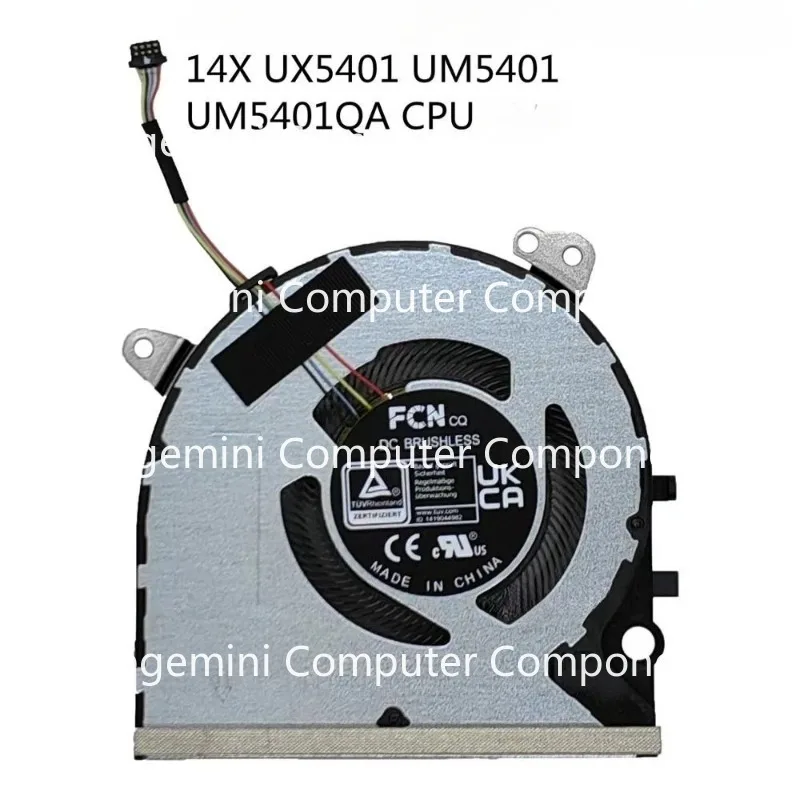 P New Original Laptop CPUCooling FanFor Asus ZenBook 14X UX5401 UM5401 UM5401QA Fan FNQG DFS5K12304363L 13NB0UR0M09121 DC5V 0.5A