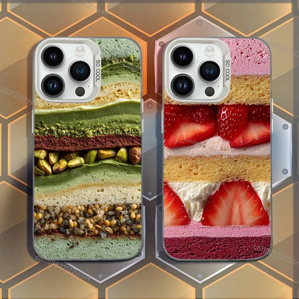 

Grain Sliced Bread Phone Case For iPhone 17,16,15,14,13,12,11,Mini,Pro,E,MAX White Candy Matte Shockproof Cover