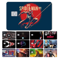 Magic Shark Ironman Spiderman Thor Venom Thanos Avengers No Fade 3M Soft PVC Sticker Cover Film Skin for Debit Credit Card