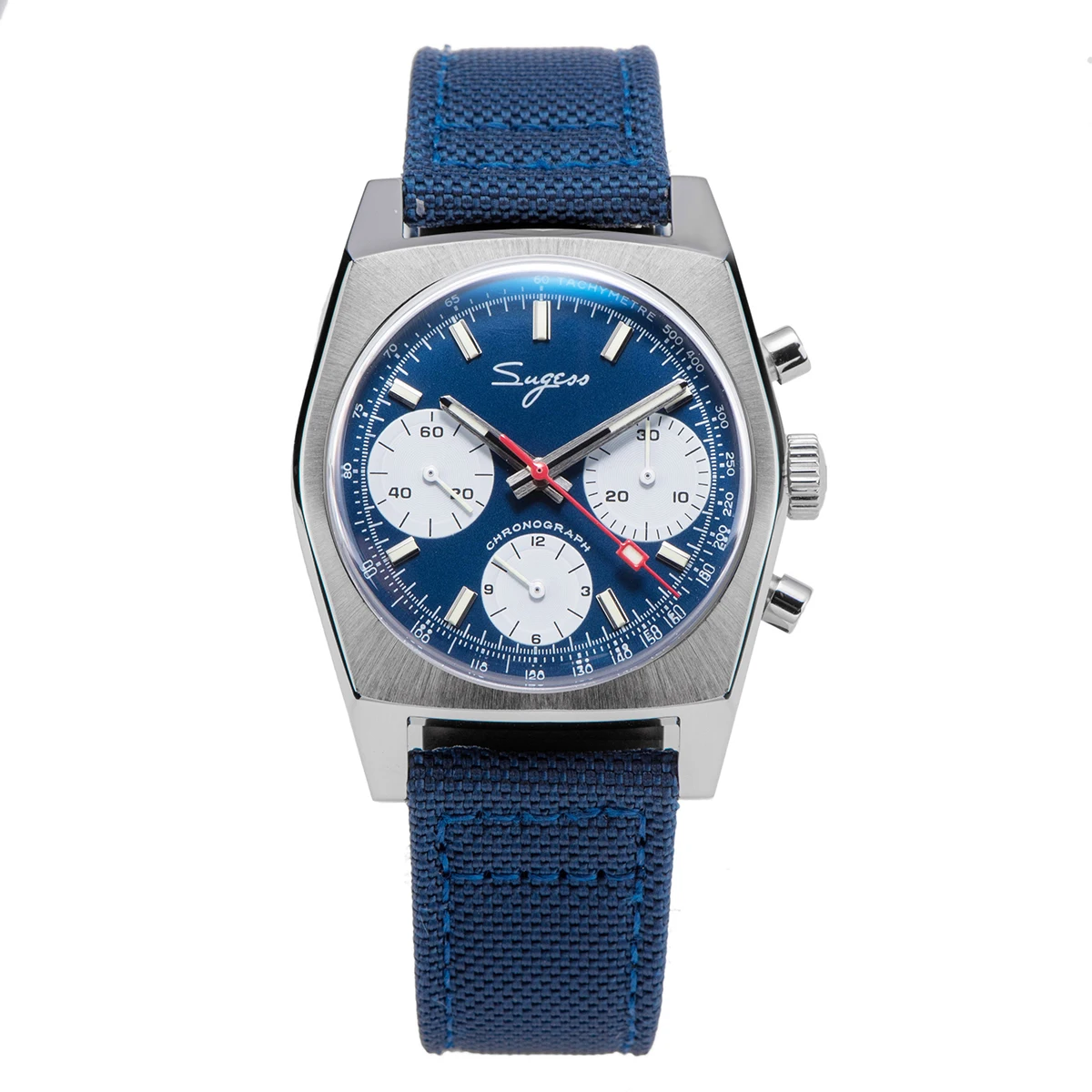 Sugess 37Mm Mannen Piloot Horloges Originele St19 Chronograaf Swanneck Mechanische Polshorloges Dome Saffier Crystal Force Leger 2024