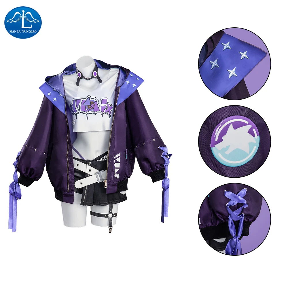 

Silver Wolf Cosplay Costume Honkai Star Rail Carnival Uniform Wig Anime Halloween Christmas Anime Animation Suit