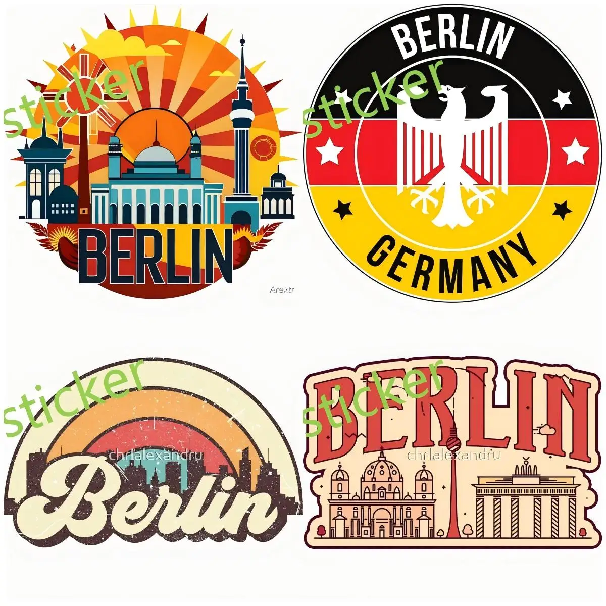 

Berlin sticker Motorcycle Off-road Laptop Helmet Trunk Accessories Car Camper Racing Rally Decal Decor