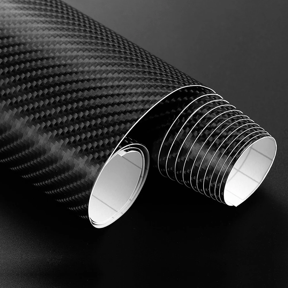 50x600/200cm 4D Carbon Fiber Stickers Car Wrap Vinyl Film Custom Vinyl Wrap Foil Stickers and Decal for Car Interior Accessories